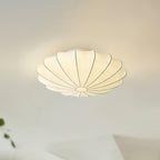 Solara Plafonnier Tissu Coquillage Sculptural Élégant - Neutralighting