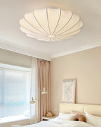 Solara Plafonnier Tissu Coquillage Sculptural Élégant - Neutralighting
