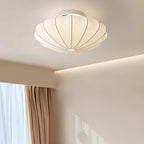 Solara Plafonnier Tissu Coquillage Sculptural Élégant - Neutralighting