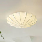 Solara Plafonnier Tissu Coquillage Sculptural Élégant - Neutralighting