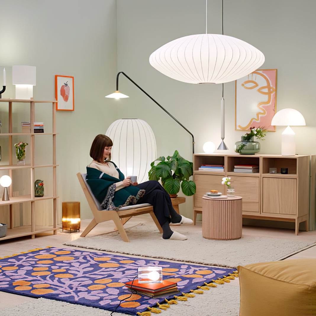 Solarnce Suspension Minimaliste en Soie et Acier - Neutralighting