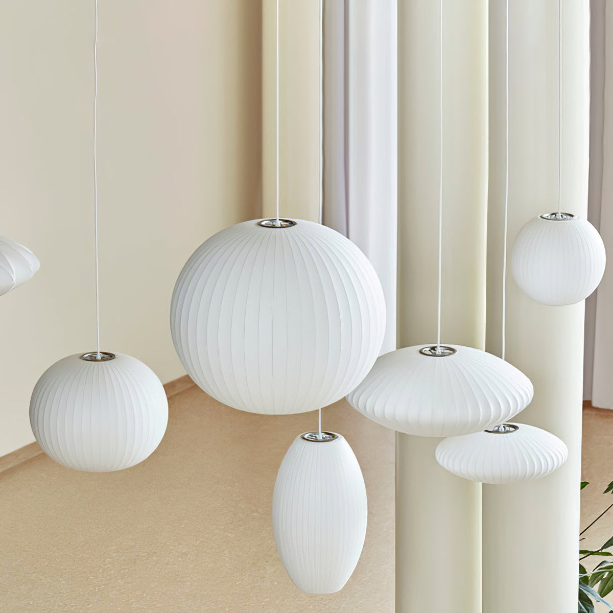 Solarnce Suspension Minimaliste en Soie et Acier - Neutralighting