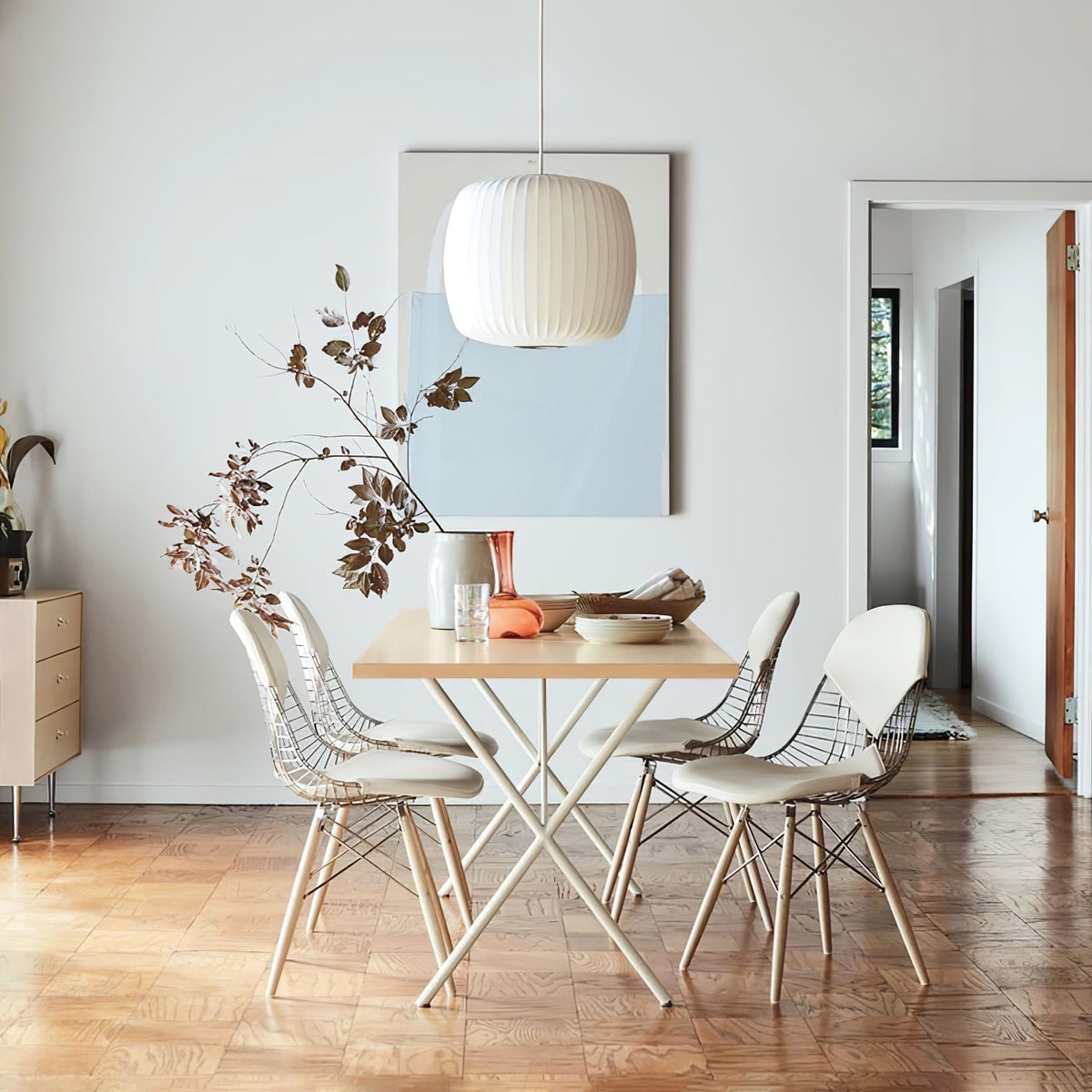 Solarnce Suspension Minimaliste en Soie et Acier - Neutralighting