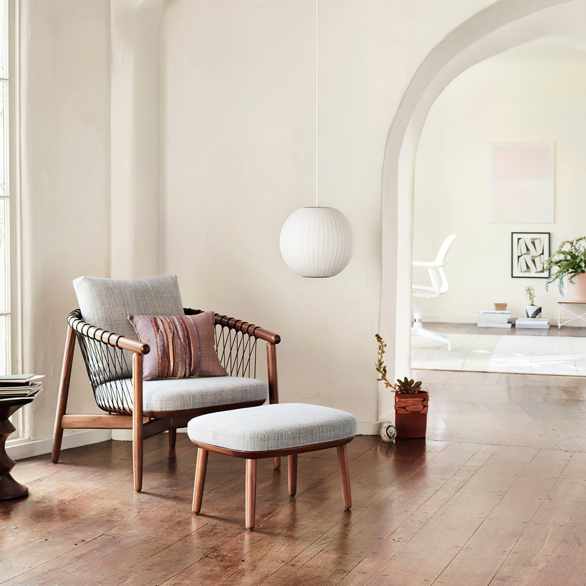 Solarnce Suspension Minimaliste en Soie et Acier - Neutralighting