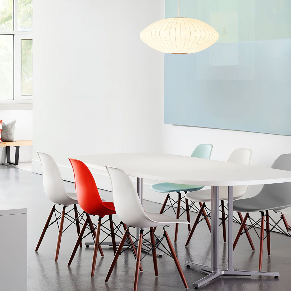 Solarnce Suspension Minimaliste en Soie et Acier - Neutralighting