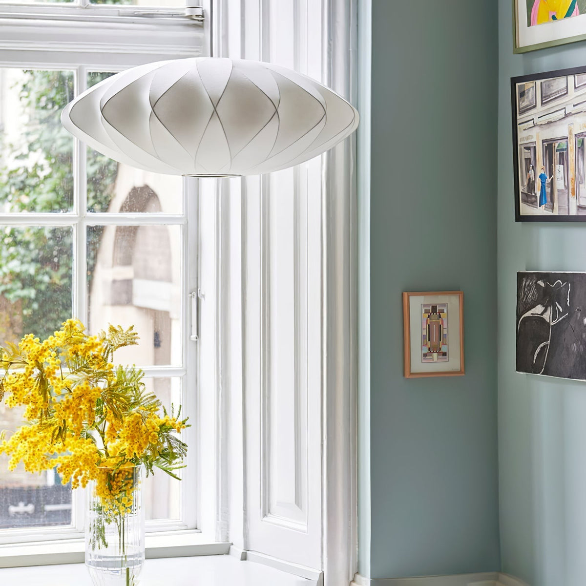 Solarnce Suspension Minimaliste en Soie et Acier - Neutralighting