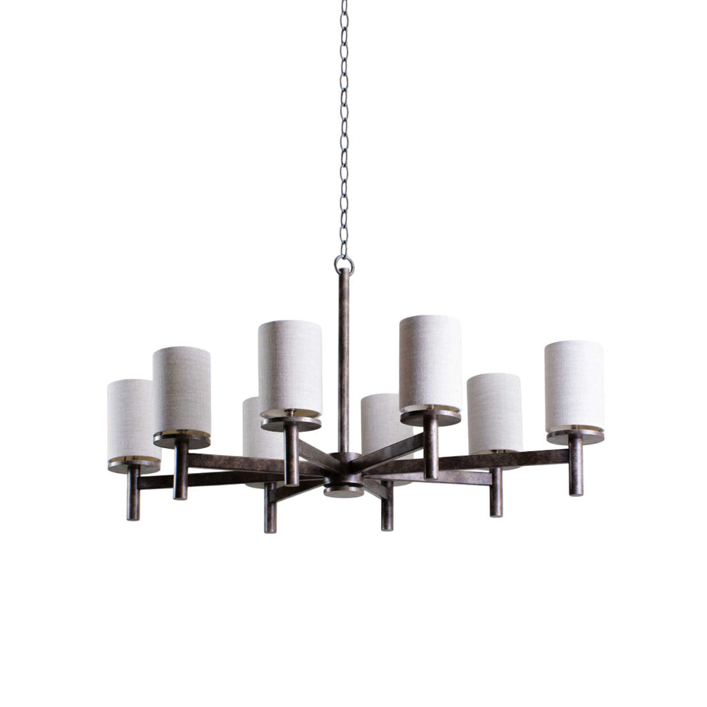 Iltalaris Lustre Haut de Gamme en Laiton et Tissu Nordique - Neutralighting