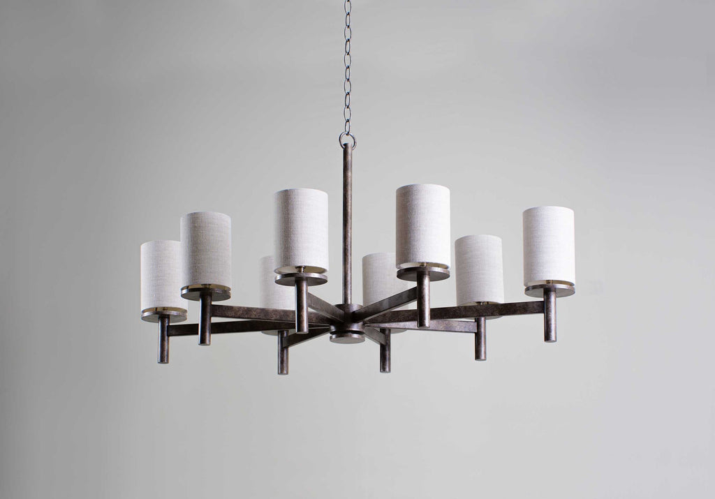 Iltalaris Lustre Haut de Gamme en Laiton et Tissu Nordique - Neutralighting