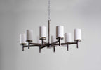 Iltalaris Lustre Haut de Gamme en Laiton et Tissu Nordique - Neutralighting