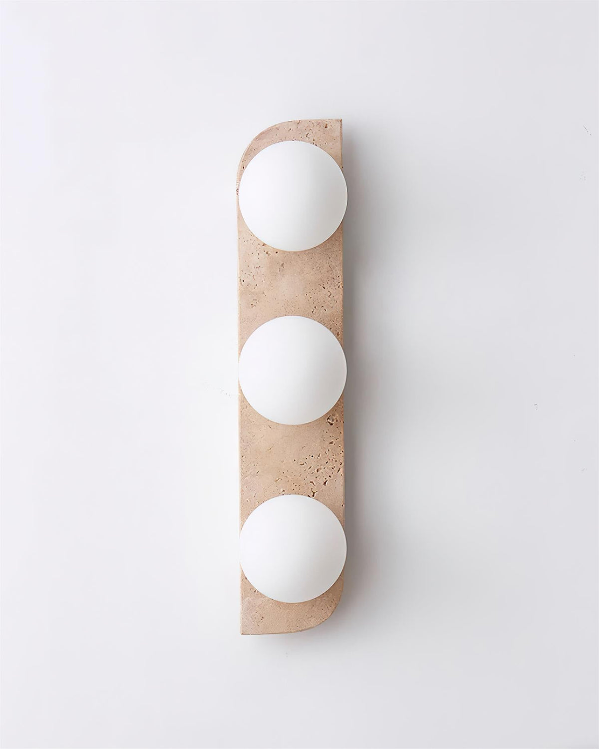 Aurorace Applique murale Travertine Plug-In avec deux globes en verre Soft Glow - Neutralighting