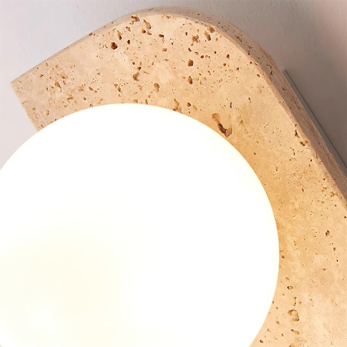 Aurorace Applique murale Travertine Plug-In avec deux globes en verre Soft Glow - Neutralighting