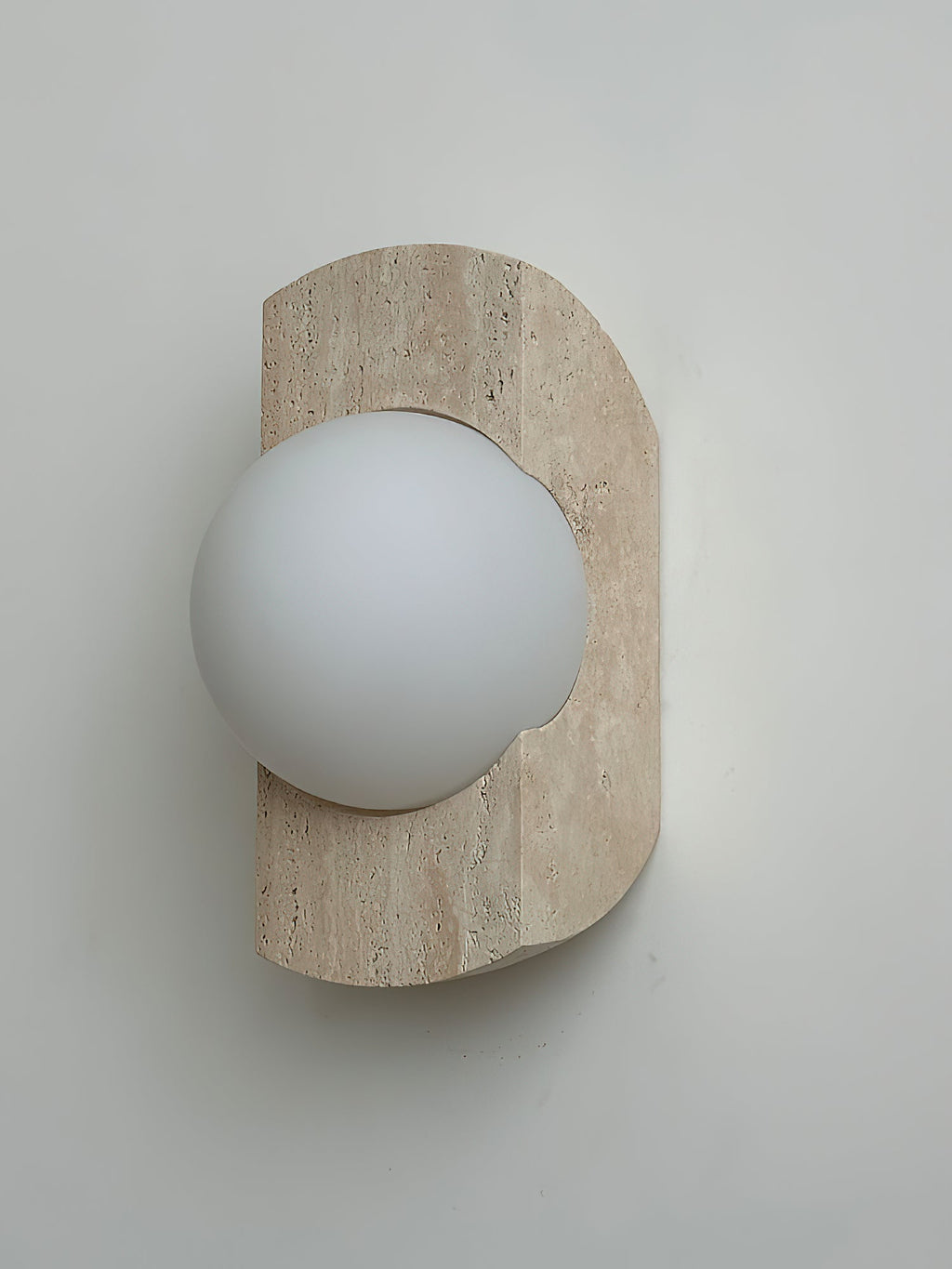 Umaris Lampe Murale Moderne Minimaliste en Verre et Travertin - Neutralighting