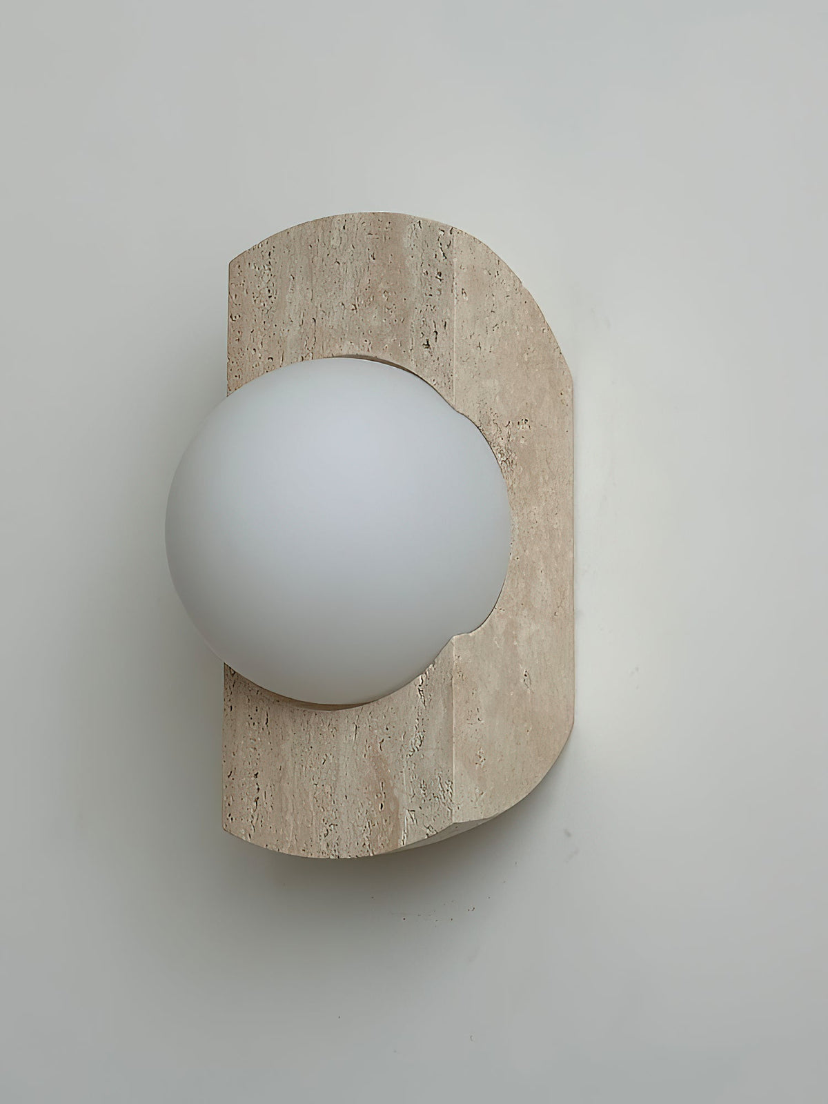 Umaris Lampe Murale Moderne Minimaliste en Verre et Travertin - Neutralighting