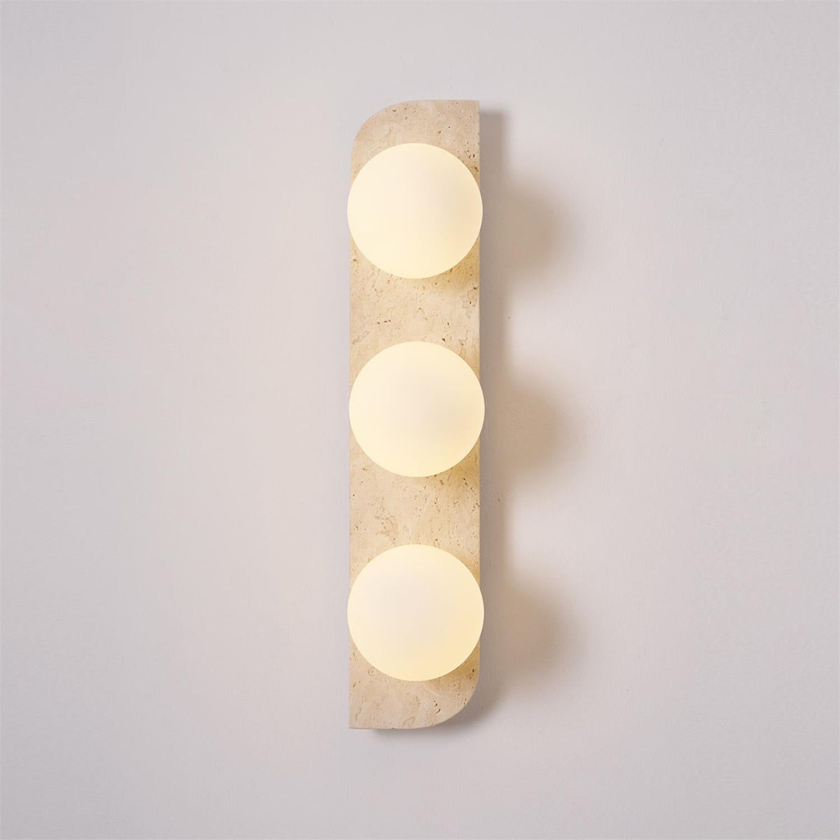 Zophaor Minimalist Travertine Plug-In Wall Light - Neutralighting