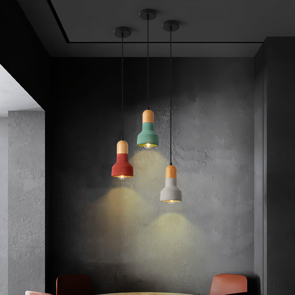 Trio Suspension Rustique en Bois - Neutralighting