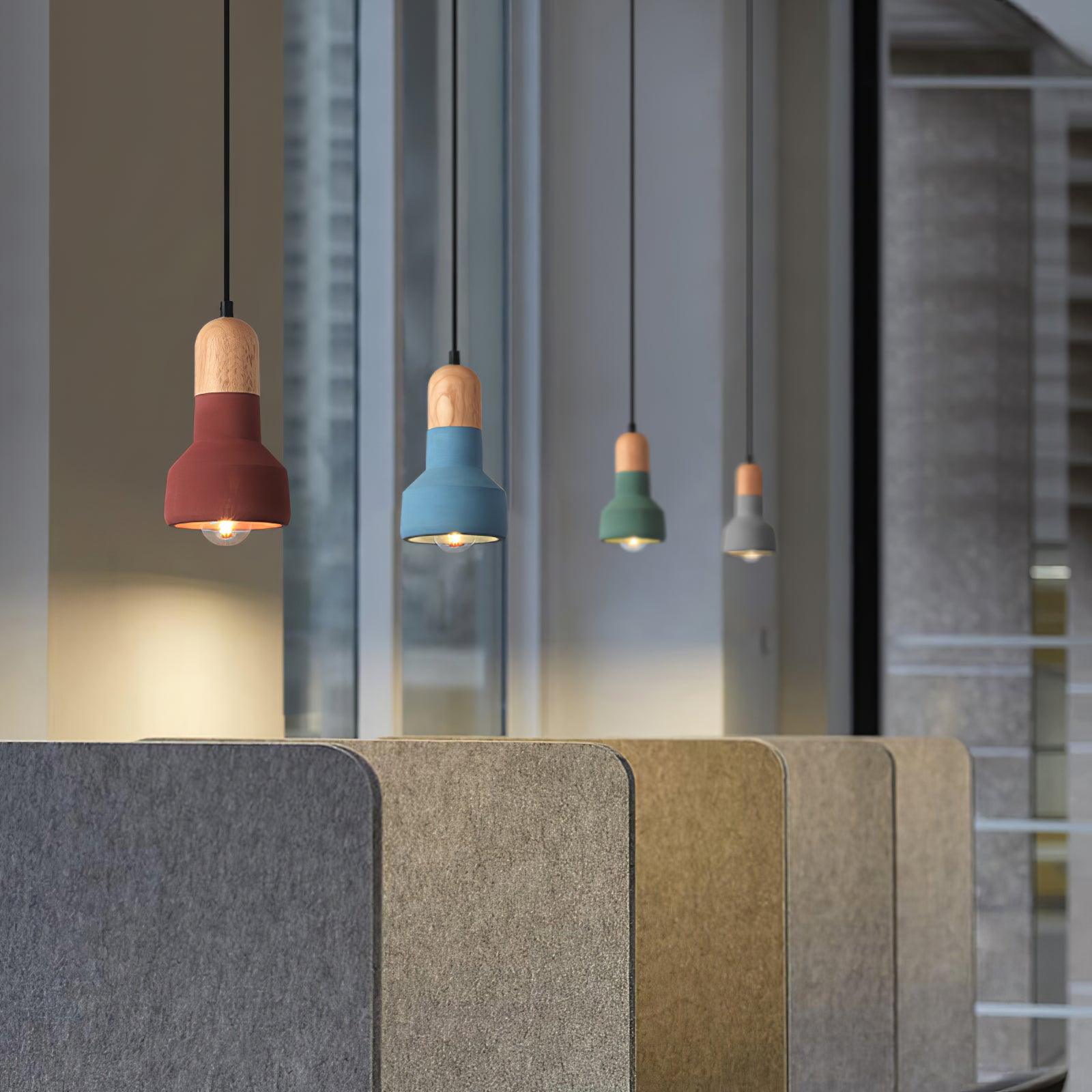 Trio Suspension Rustique en Bois - Neutralighting
