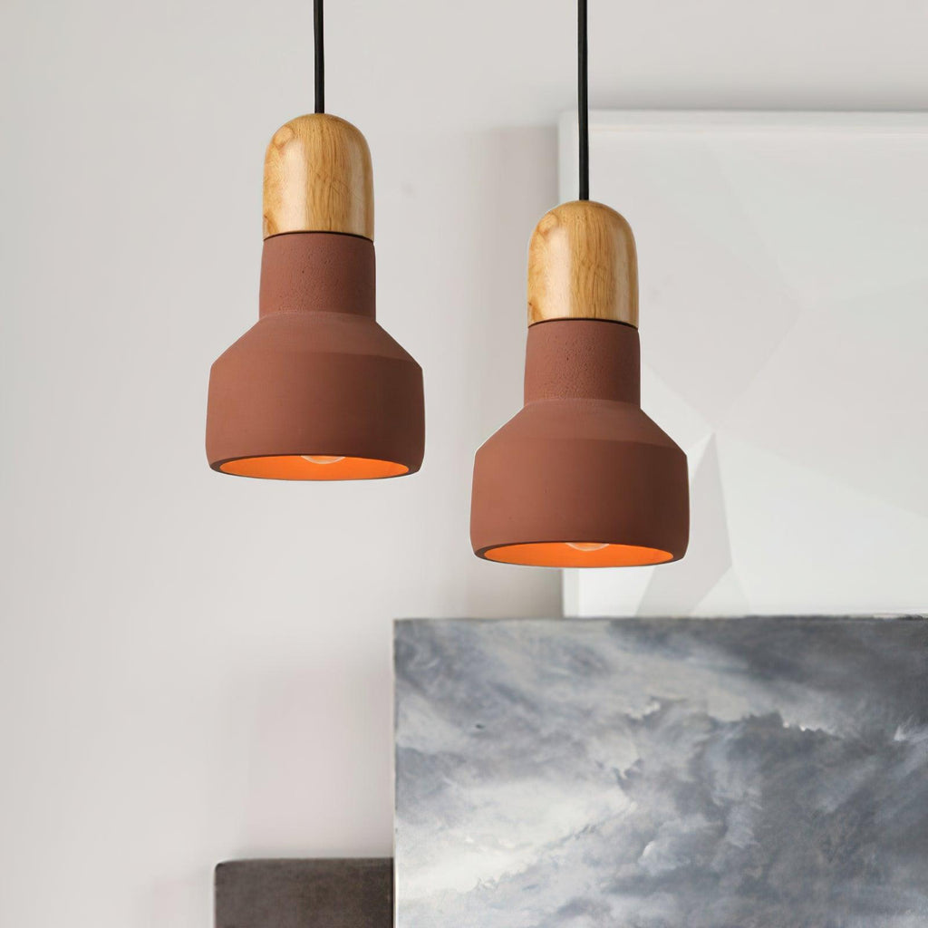 Trio Suspension Rustique en Bois - Neutralighting