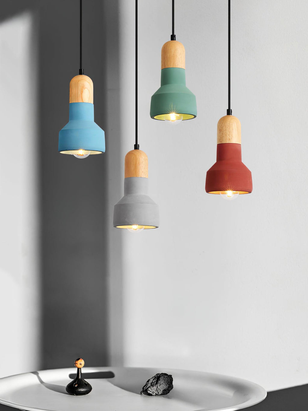 Trio Suspension Rustique en Bois - Neutralighting