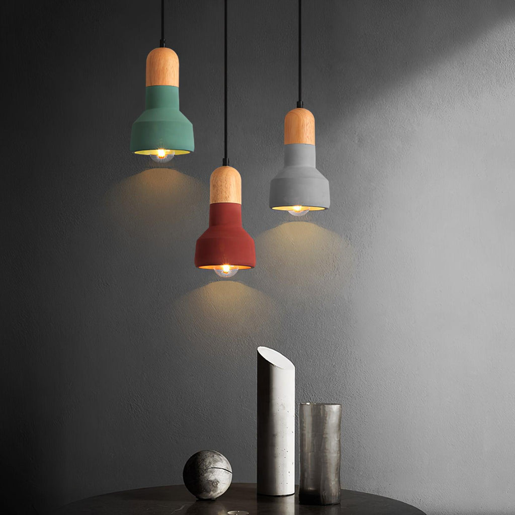 Trio Suspension Rustique en Bois - Neutralighting