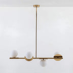 Evvararis Lustre Moderne Minimaliste en Laiton et Verre - Neutralighting