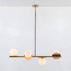 Evvararis Lustre Moderne Minimaliste en Laiton et Verre - Neutralighting
