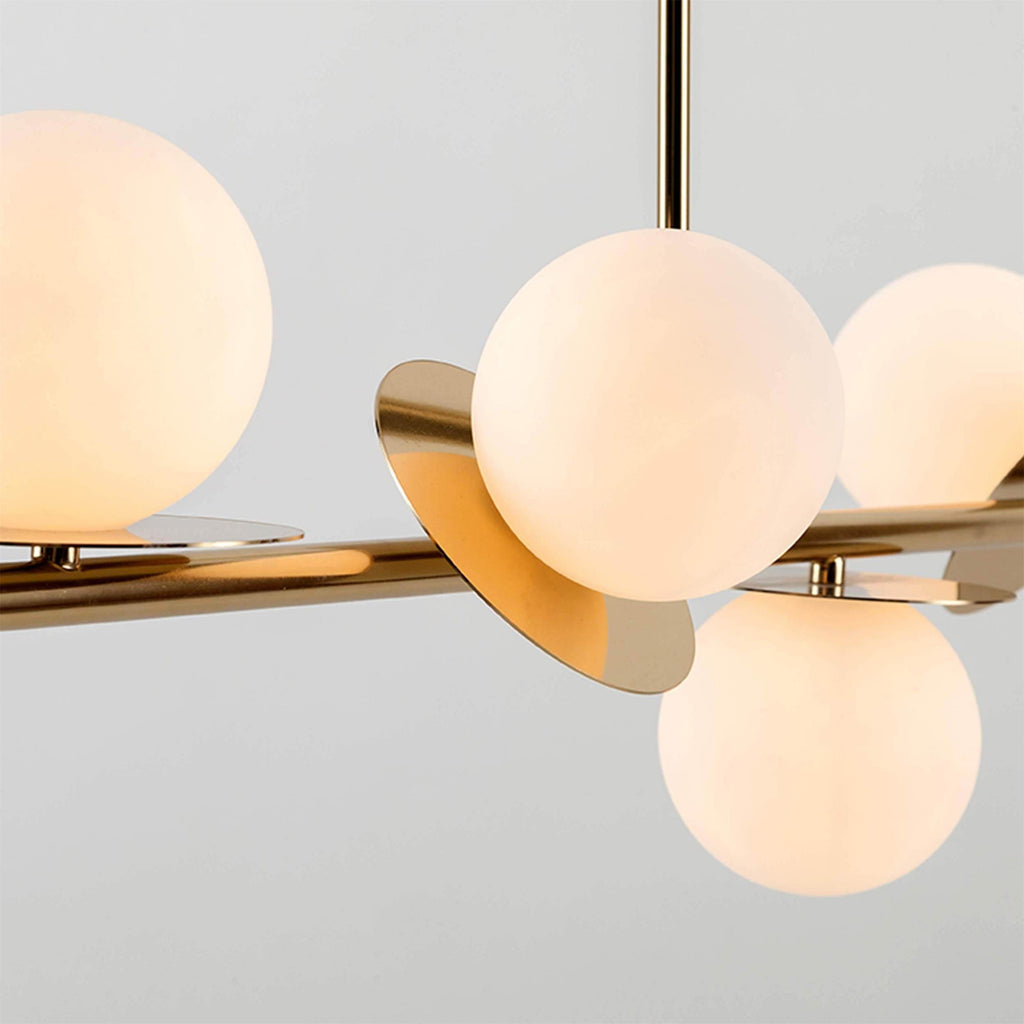 Evvararis Lustre Moderne Minimaliste en Laiton et Verre - Neutralighting