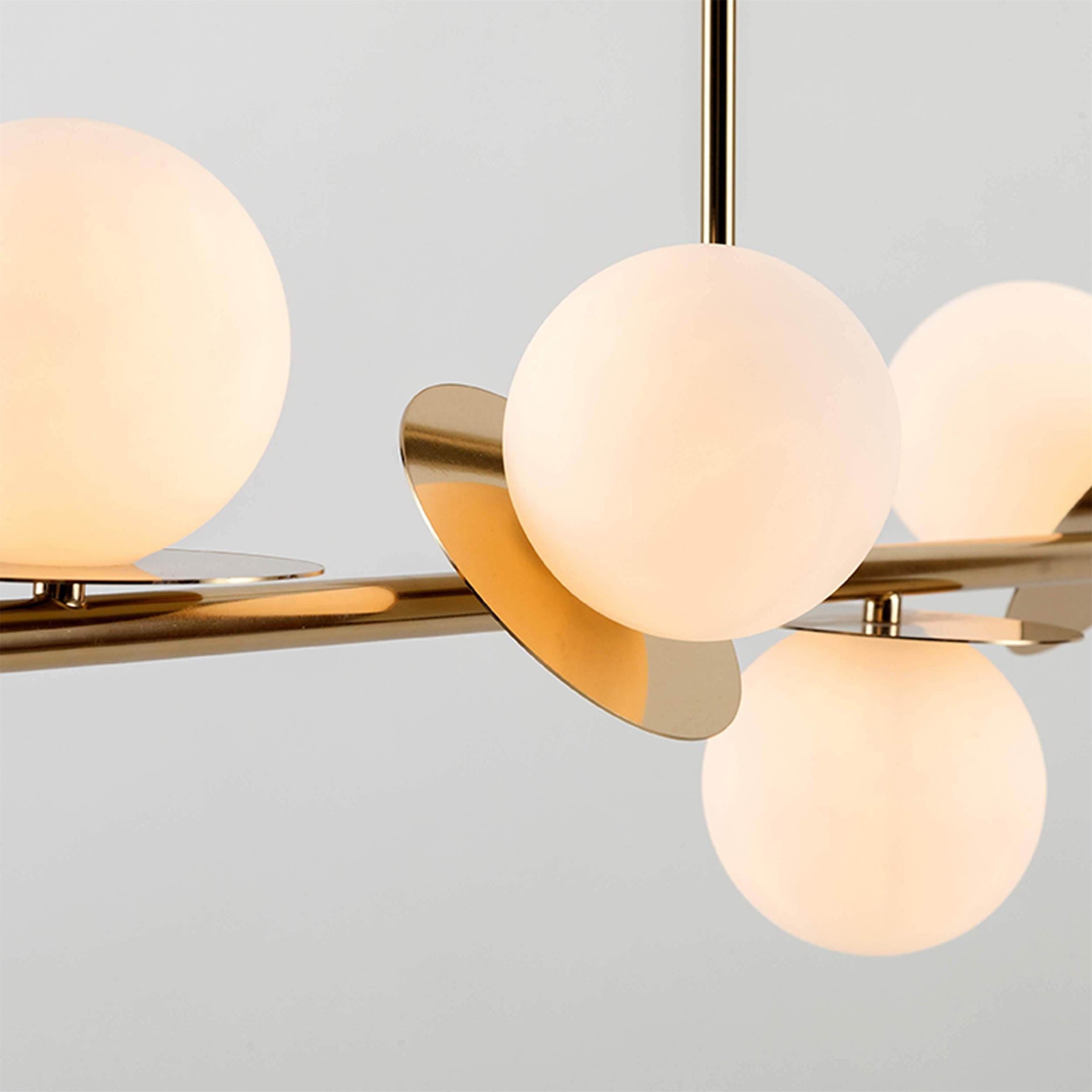Evvararis Lustre Moderne Minimaliste en Laiton et Verre - Neutralighting
