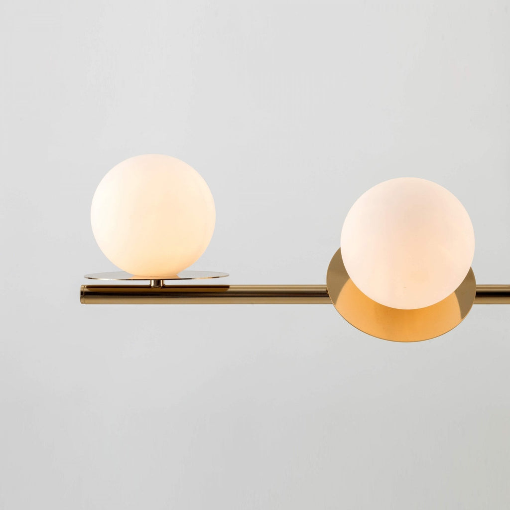 Evvararis Lustre Moderne Minimaliste en Laiton et Verre - Neutralighting