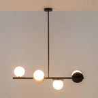 Evvararis Lustre Moderne Minimaliste en Laiton et Verre - Neutralighting