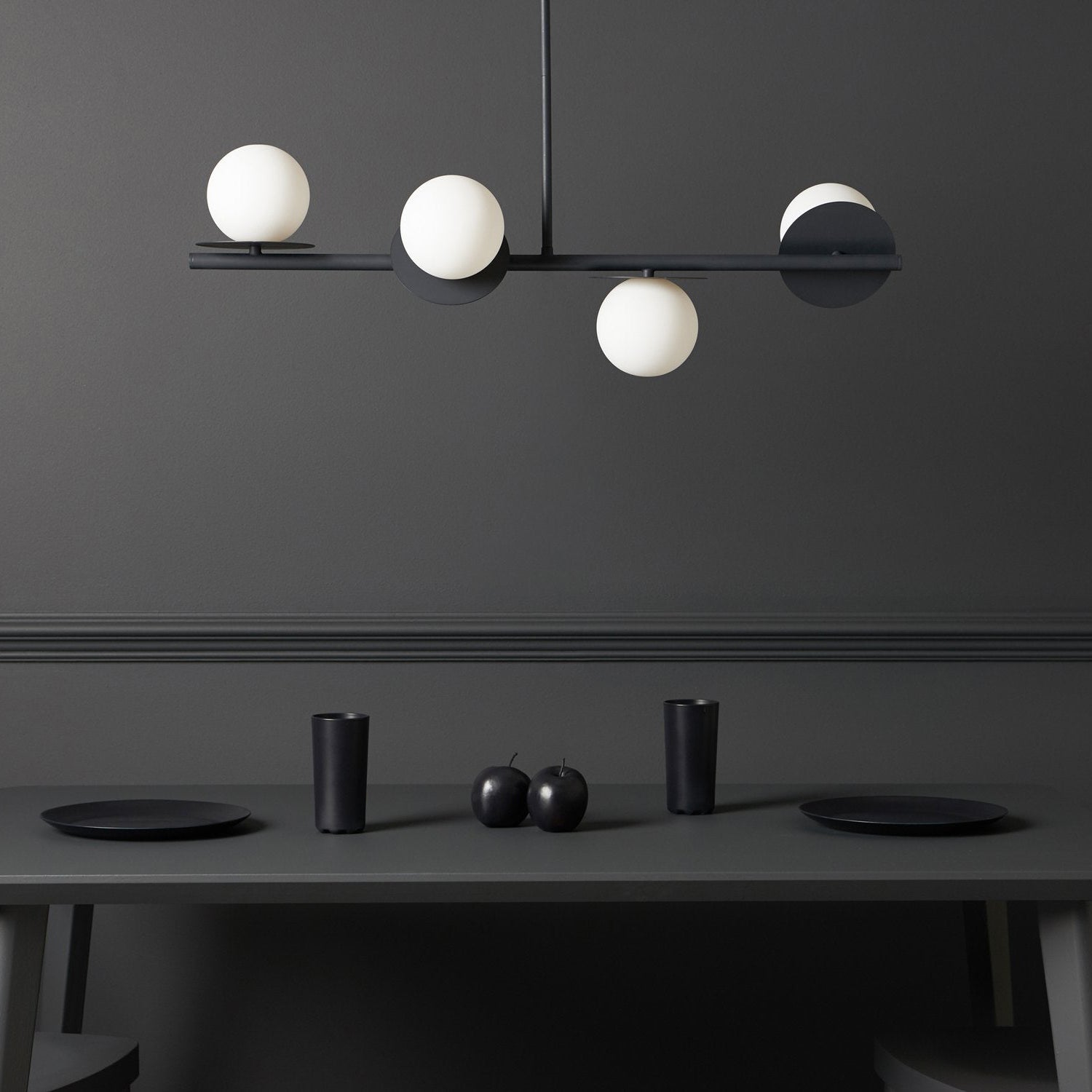 Evvararis Lustre Moderne Minimaliste en Laiton et Verre - Neutralighting