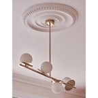 Evvararis Lustre Moderne Minimaliste en Laiton et Verre - Neutralighting