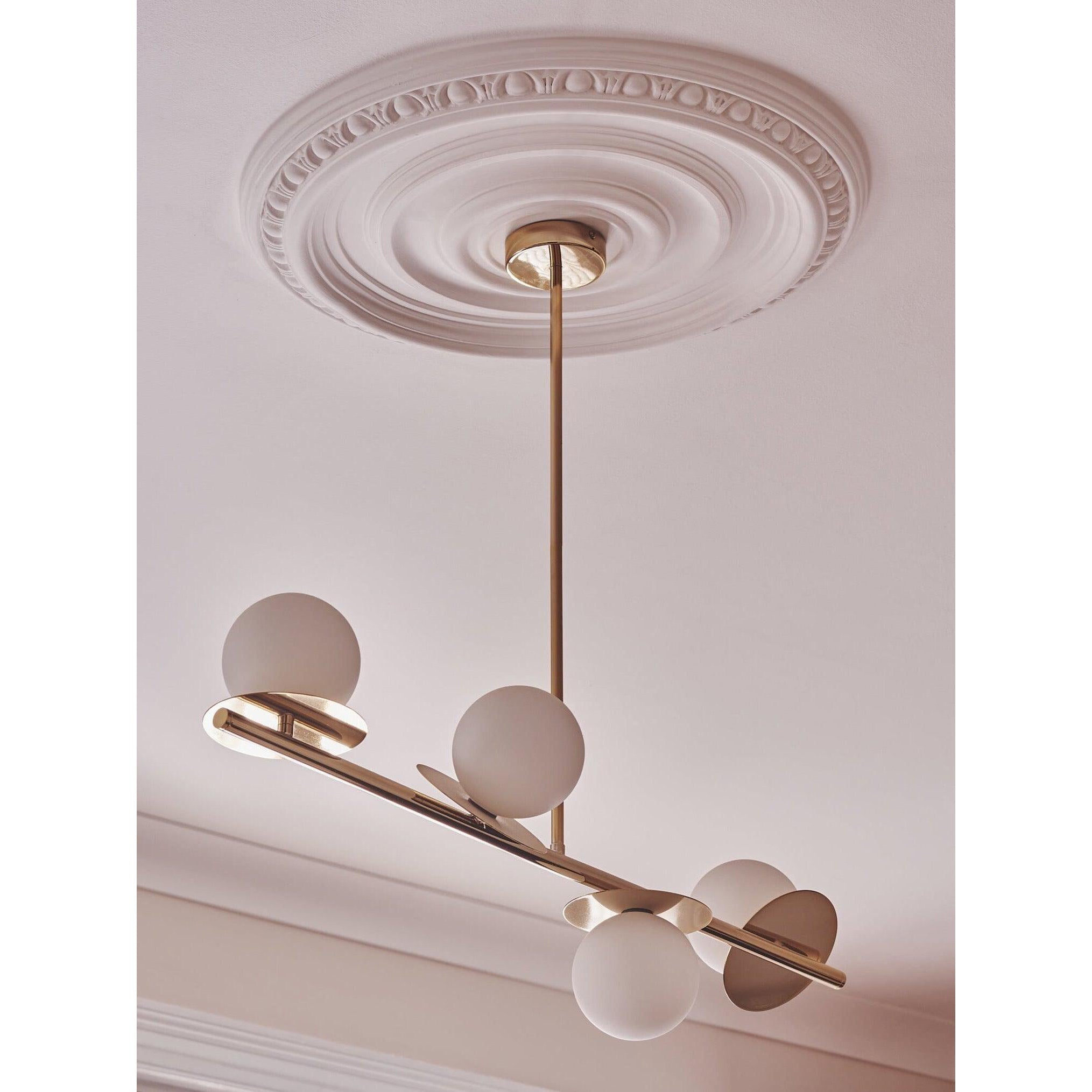 Evvararis Lustre Moderne Minimaliste en Laiton et Verre - Neutralighting