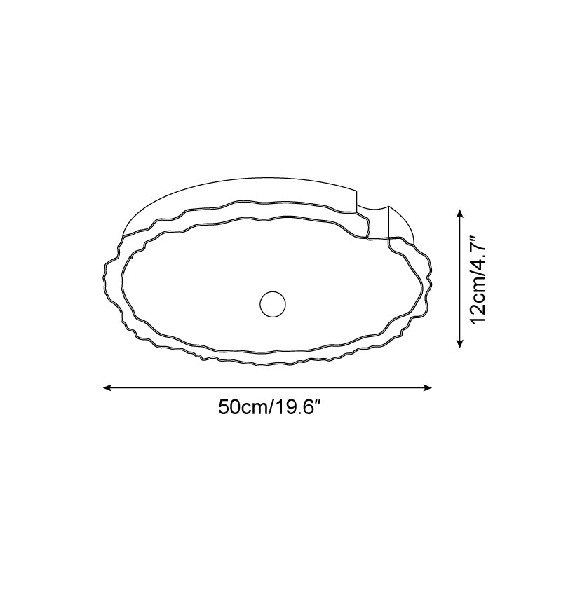 Gialo Lampe Plafonnier en Verre Texturé - Neutralighting