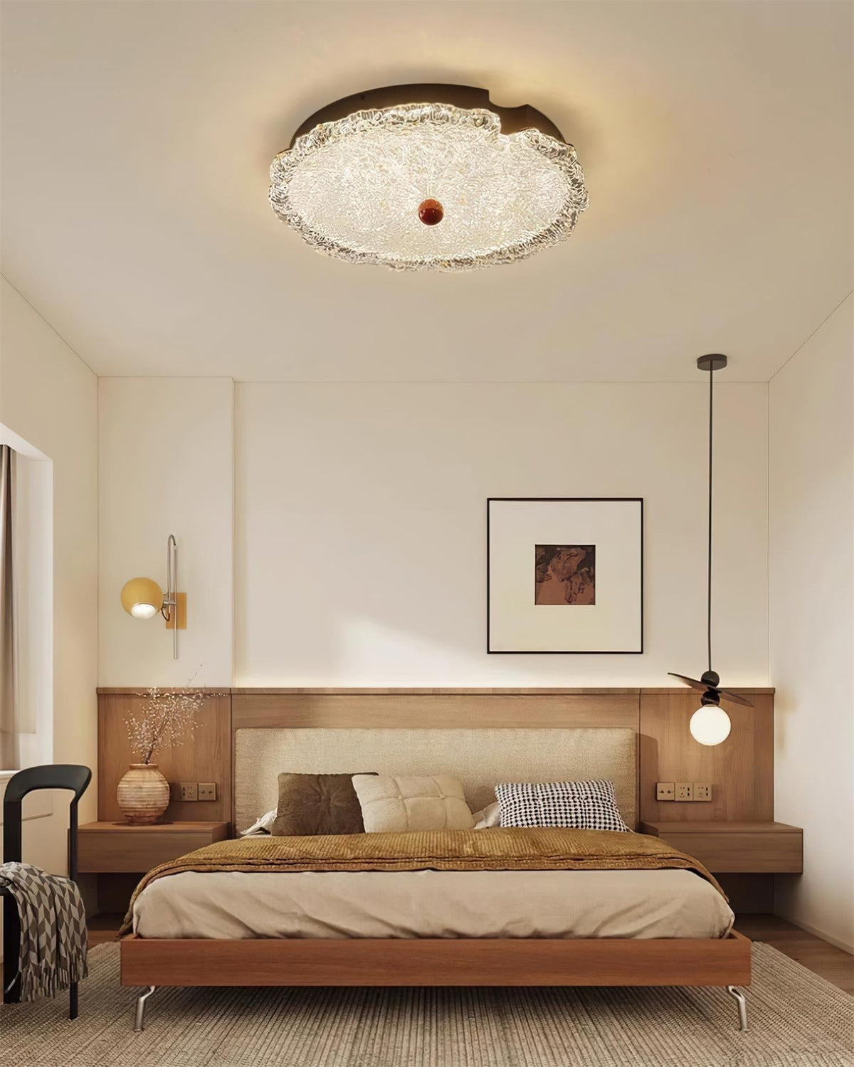 Gialo Lampe Plafonnier en Verre Texturé - Neutralighting