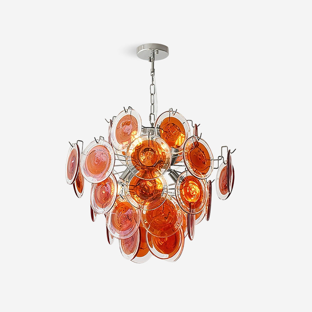 Neuvy Lustre Disques en Verre Iridescent - Neutralighting