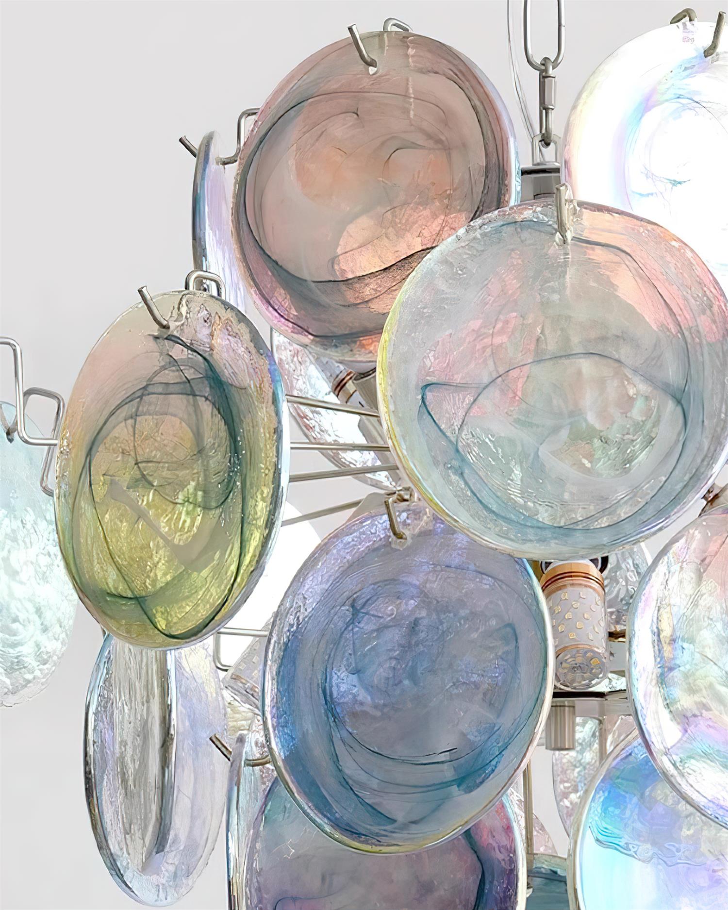 Neuvy Lustre Disques en Verre Iridescent - Neutralighting