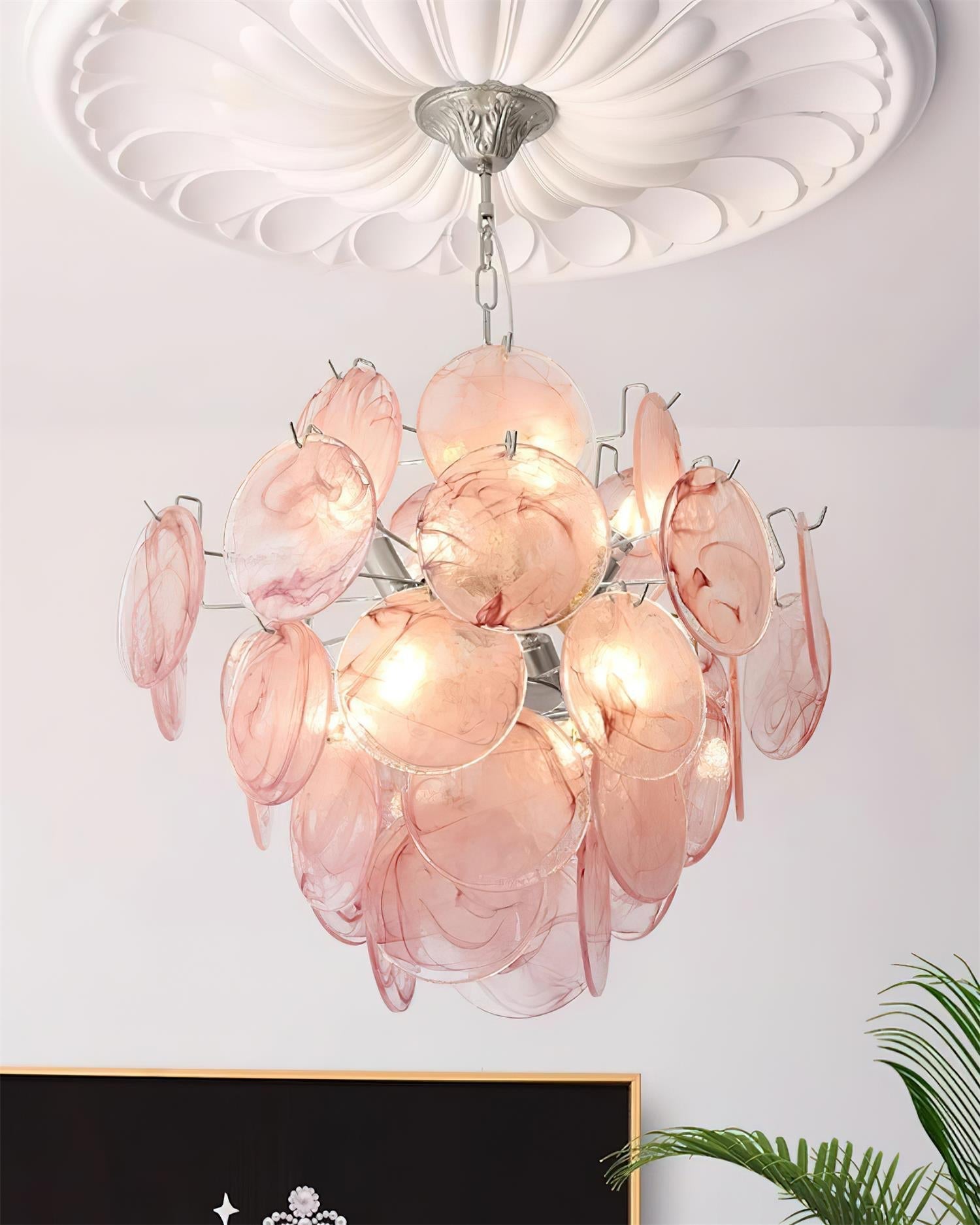 Neuvy Lustre Disques en Verre Iridescent - Neutralighting