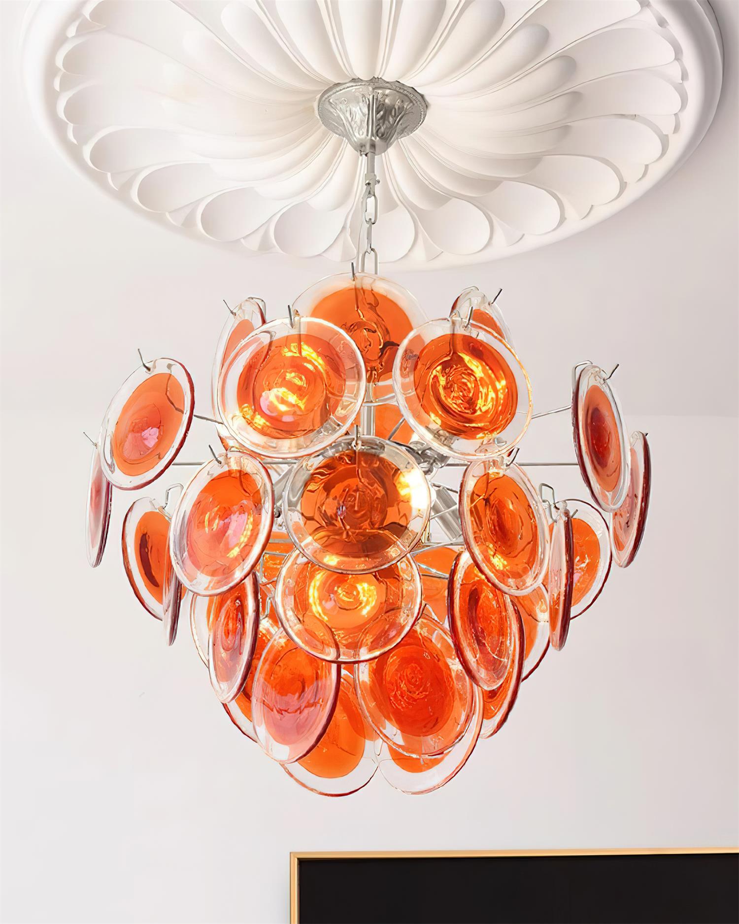 Neuvy Lustre Disques en Verre Iridescent - Neutralighting