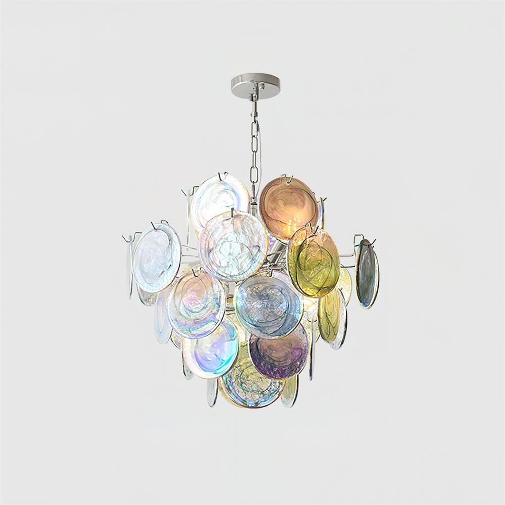 Neuvy Lustre Disques en Verre Iridescent - Neutralighting