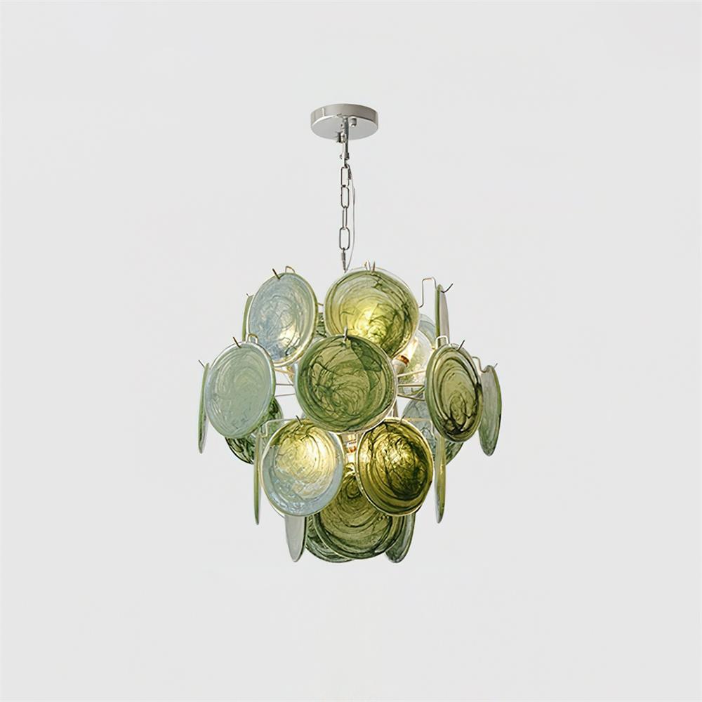 Neuvy Lustre Disques en Verre Iridescent - Neutralighting