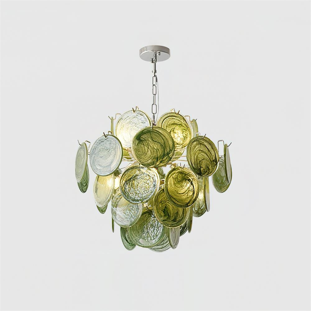 Neuvy Lustre Disques en Verre Iridescent - Neutralighting