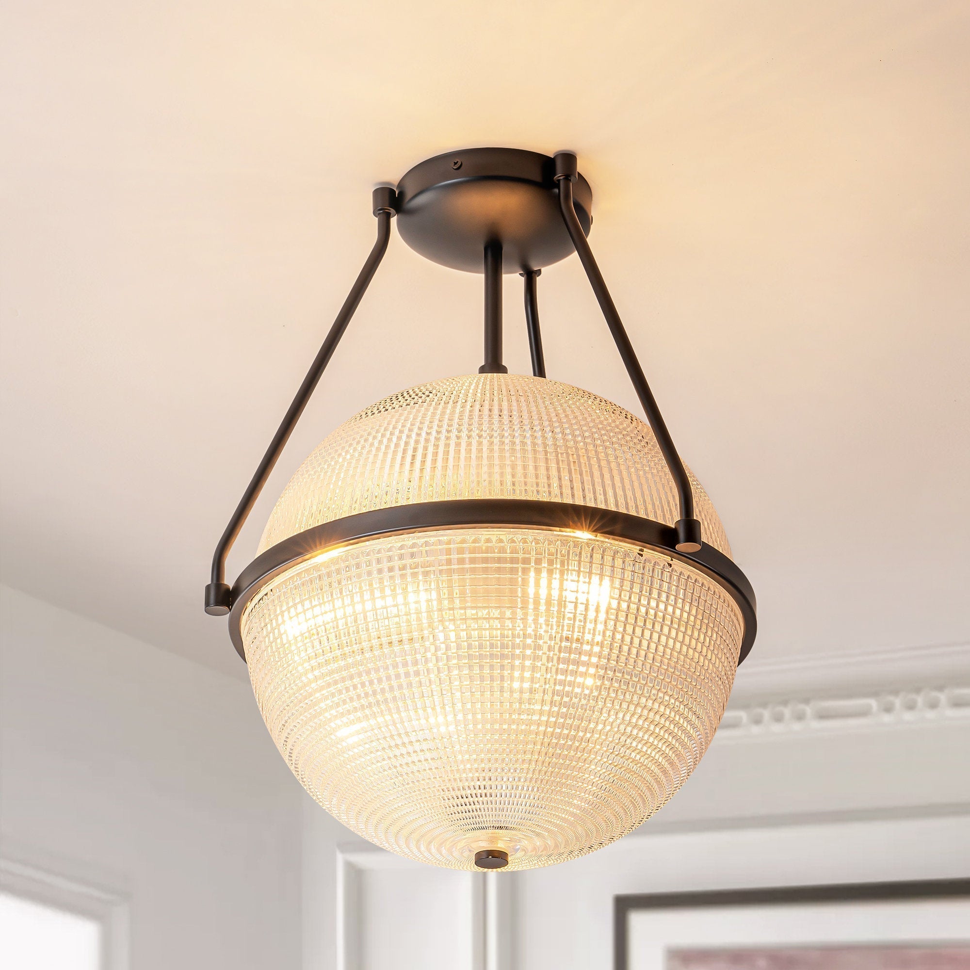 Atale Lampe de Plafond Moderne Minimaliste en Verre et Métal - Neutralighting