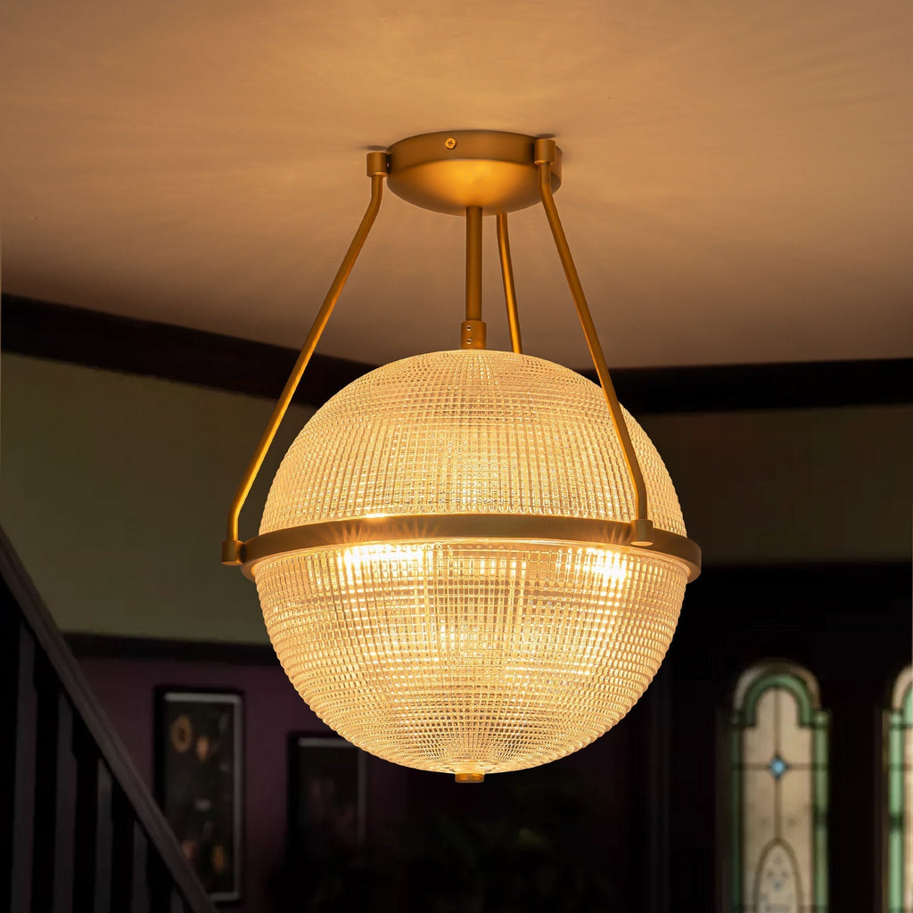 Atale Lampe de Plafond Moderne Minimaliste en Verre et Métal - Neutralighting