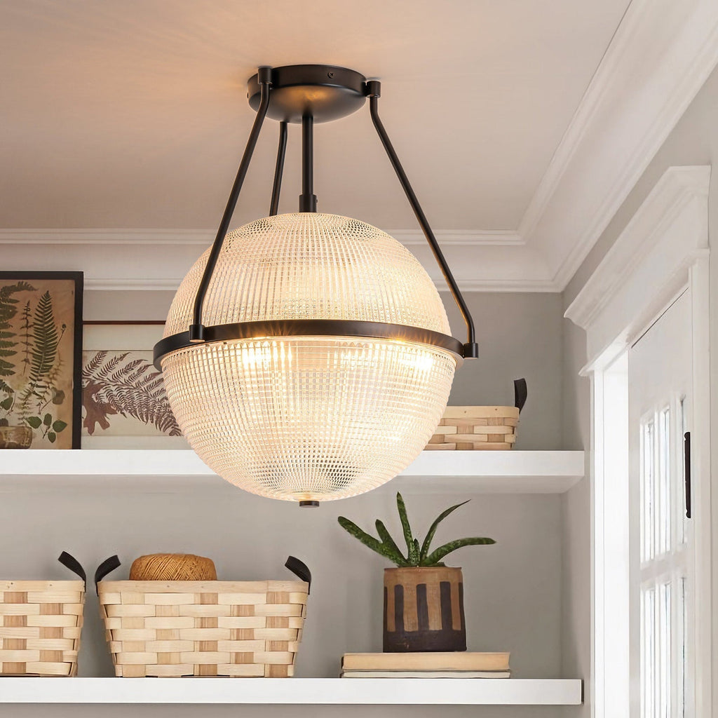 Atale Lampe de Plafond Moderne Minimaliste en Verre et Métal - Neutralighting