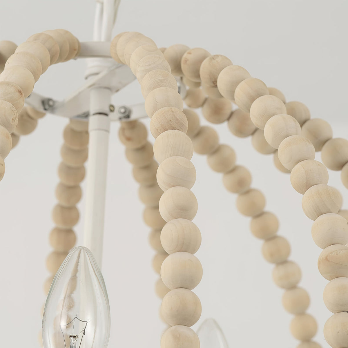 Vanoren Suspension Moderne Minimaliste en Bois et Métal Avec Perles - Neutralighting