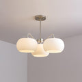 Aurora Chandelier White Glass Persimmon Shape - Neutralighting