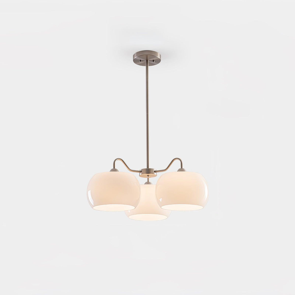 Aurora Chandelier White Glass Persimmon Shape - Neutralighting