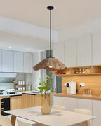 Nikita Lampe Pendante Rattan Organique Ondulée - Neutralighting