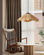 Nikita Lampe Pendante Rattan Organique Ondulée - Neutralighting