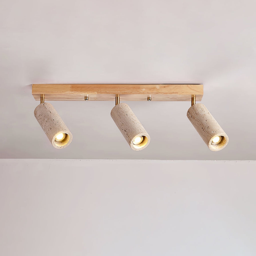Eurliryra Projecteur Rail Multi-Cylindre en Travertin - Neutralighting